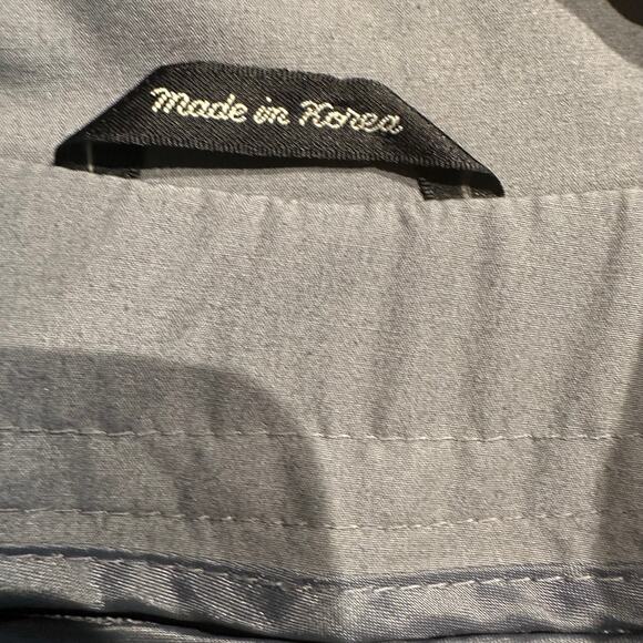 Oleg Cassini Size 38 Regular Gray Trench Coat Removable Lining Vintage - Picture 16 of 16